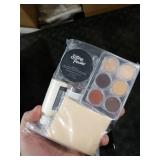 Bald Cap Halloween Makeup Kit for Men & Woman, Complete Bald Cap Costume Character Set , SFX Makeup Kit, Professional Realistic Bald Cap Kits for Halloween Cosplay Make Up, Dress Up, Stage, Theater