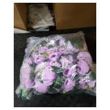 NUPTIO Artificial Flower Centrepieces for Tables - 10 Pcs Lilac Fake Flowers Roses Balls 9.5in Diameter - Silk Faux Rose Arrangement for Wedding Party Centerpiece Table Decor