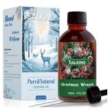 SALKING Christmas Wreath Fragrance Oil, 120ml (4 Fl Oz) Premium Essential Oils for Diffuser, Candle Scents for Candle Making, Soap Making Supplies, Diffuser Oil Scents, Holiday Gifts