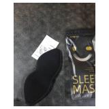 MABAO Sleep Mask for Side Sleeper, Eye Mask for Sleeping Women Men, 3D Contoured Cup No Eye Pressure 100% Light Blocking Sleeping Mask with Adjustable Strap Night Blindfold Flight, Travel, Nap, Black