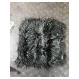 Liyee 12 inch Black Square Faux Fur Rug, Small Product Photography Background, Perfect for Jewelry, Mini Bags, Nail Art, Small Vases and Other Desktop Photography (1pcs Black)