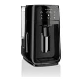Hamilton Beach One Press Dispensing Coffee Maker 47600: 12-Cup Electric Brew Station, Black, Permanent Filter, 1050W