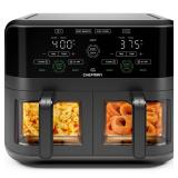 CHEFMAN 6 Quart Dual Basket Air Fryer Oven with Easy View Windows