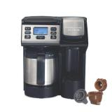 Hamilton Beach FlexBrew Trio Coffee Maker with 12 Cup Stainless Steel Thermal Carafe  Removable 56 oz. Water Reservoir  49920
