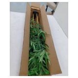 Amazon Basics Artificial Fake Bamboo Plant with Plastic Planter Pot, 39.4", Green