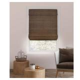 35"x64" Chicology Room Darkening Bamboo Roman Shade Moose Brown