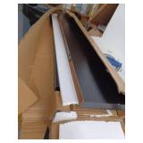 48 inch Black Faux Wood Floating Wall Shelf, Set of 2