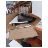 48 inch Black Faux Wood Floating Wall Shelf, Set of 2