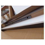 48 inch Black Faux Wood Floating Wall Shelf, Set of 2