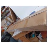 48 inch Black Faux Wood Floating Wall Shelf, Set of 2