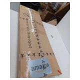 Gray and White 4-Drawer Fabric Storage Tower