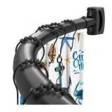 Black Stainless Steel Curved Shower Curtain Rod