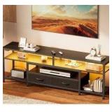 63-inch Entertainment Center with LED Lighting