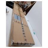 47.2" Floating Wall Shelf with Hidden Bracket Mount, Gray