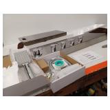 Modern Stainless Steel Rainfall Waterfall Shower Panel System-Brushed Stainless Steel