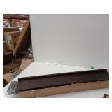 36" Solid Wood Floating Wall Shelves, Expresso- Set of 4