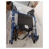 Drive Medical Rollator Walker, 7.5in 4 Wheels, Blue