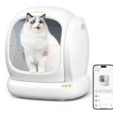 MeoWant Self Cleaning Cat Litter Box, White