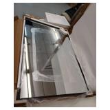 LOAAO 48X32 Black Rectangle Bathroom Mirror, Black