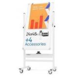 Mobile 48x24"  Double-Sided Magnetic Whiteboard with Rolling Stand