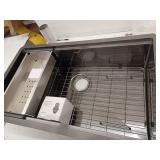 KICHAE 33-inch Black Undermount Kitchen Sink Set -Black Stainless Steel