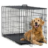 BestPet Folding Dog Crate with Divider and Tray  42 L