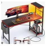 L-Shaped Gaming Desk with LED Backlight