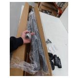 Tension Curtain Rod With Extension Rods, Black