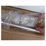 Lumino Cage Single Curtain Rod Set, 5/8" Diameter, Curtain Rod, Drapery, Nickel, 30-84" Width