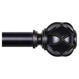 Kamanina Extra Long Curtain Rod with Decorative Finials