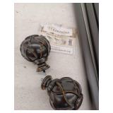 Kamanina Extra Long Curtain Rod with Decorative Finials