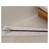 Cosplay Martial Sword Arts Renaissance Rapier Fencing Spanish Swept Hilt Guard Sword Black