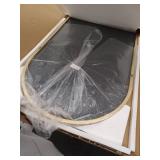 Modern Arched Gold Frame Wall Mirror 24x36