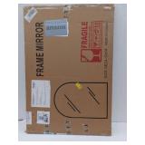 Modern Arched Gold Frame Wall Mirror 24x36