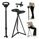 Portable Walking Cane with Folding Seat