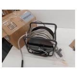 Fatazoii Stainless Steel Garden Hose on Metal Reel Frame