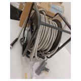 Fatazoii Stainless Steel Garden Hose on Metal Reel Frame