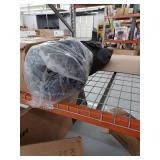 Folding Camping Cot with Mattress and Carrying Bag (Black with Blue Matress Pad)