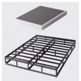 Queen Size Metal Box Spring Set with Cover