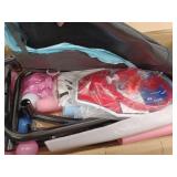 60 Inch Kids Trampoline With Enclosure, Pink And Blue