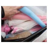 60 Inch Kids Trampoline With Enclosure, Pink And Blue