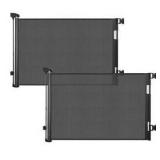 Retractable Baby Gate for Doorways and Stairs, Black, 2 Pack, 33.6in Tall, 55in Wide