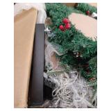 Christmas Tree Christmas Ornament And Gift Shelf With Lights, 4 Tier