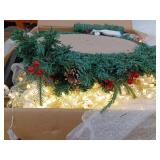 Christmas Tree Christmas Ornament And Gift Shelf With Lights, 4 Tier