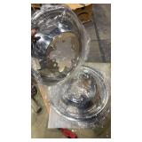 4pcs 17inch Front Rear Polished Stainless Steel Dually Wheel Simulators fit for 2003-2018 Dodge Ram 3500 Truck, 8 Lug with 5 Square Vent Holes Wheel Cover 17R8