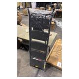 HBTower Step Ladder, Folding Step Stool with Wide Anti-Slip Pedal, Sturdy Steel Ladder, Convenient Handrail, Lightweight, Portable Steel Step Stool