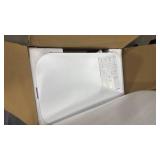 HUANUO 28Inch Bedside Table with Wheels, Height-Adjustable Rolling Computer Cart, Overbed Table with Cup Holder, Pneumatic Laptop Standing Desk for Home Office, White