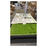 Hompet Dog Grass Pad with Tray Large, Puppy Turf Potty Reusable Training Pads with Pee Baffle, Artificial Grass Patch for Indoor and Outdoor Use, Ideal for Small and Medium Dogs (30\"Ã20\")