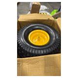 2PCS 20x10.00-8 Tubeless Lawn Mower Tire and Wheel, 3/4\" Borehole, and 3/16\" Keyway, 3.5\" Offset Hub, 4 Plyï¼Replacement 20x10-8nhs Riding Lawn Mower and Tractor Rear Tire and Wheel Assemblies