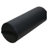 ForPro Jumbo Full Round Bolster Pillow  Black  Oil and Stain-Resistant  for Massage and Yoga  9â R x 26â L
